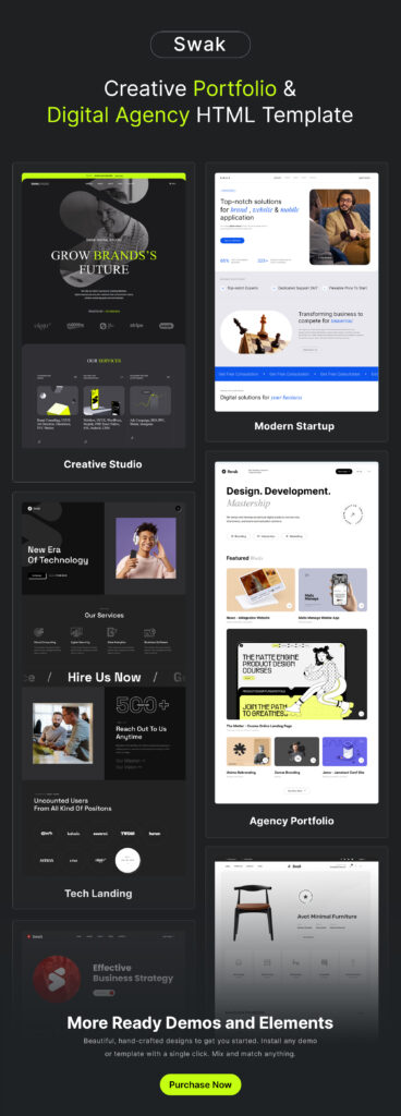 Creative Portfolio & Agency HTML Template 